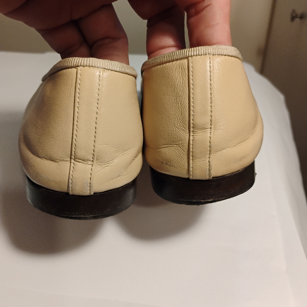 CHANEL Leather cap toe Iconic Ballet Ballerina Flats Shoes 41 - Picture 5 of 16